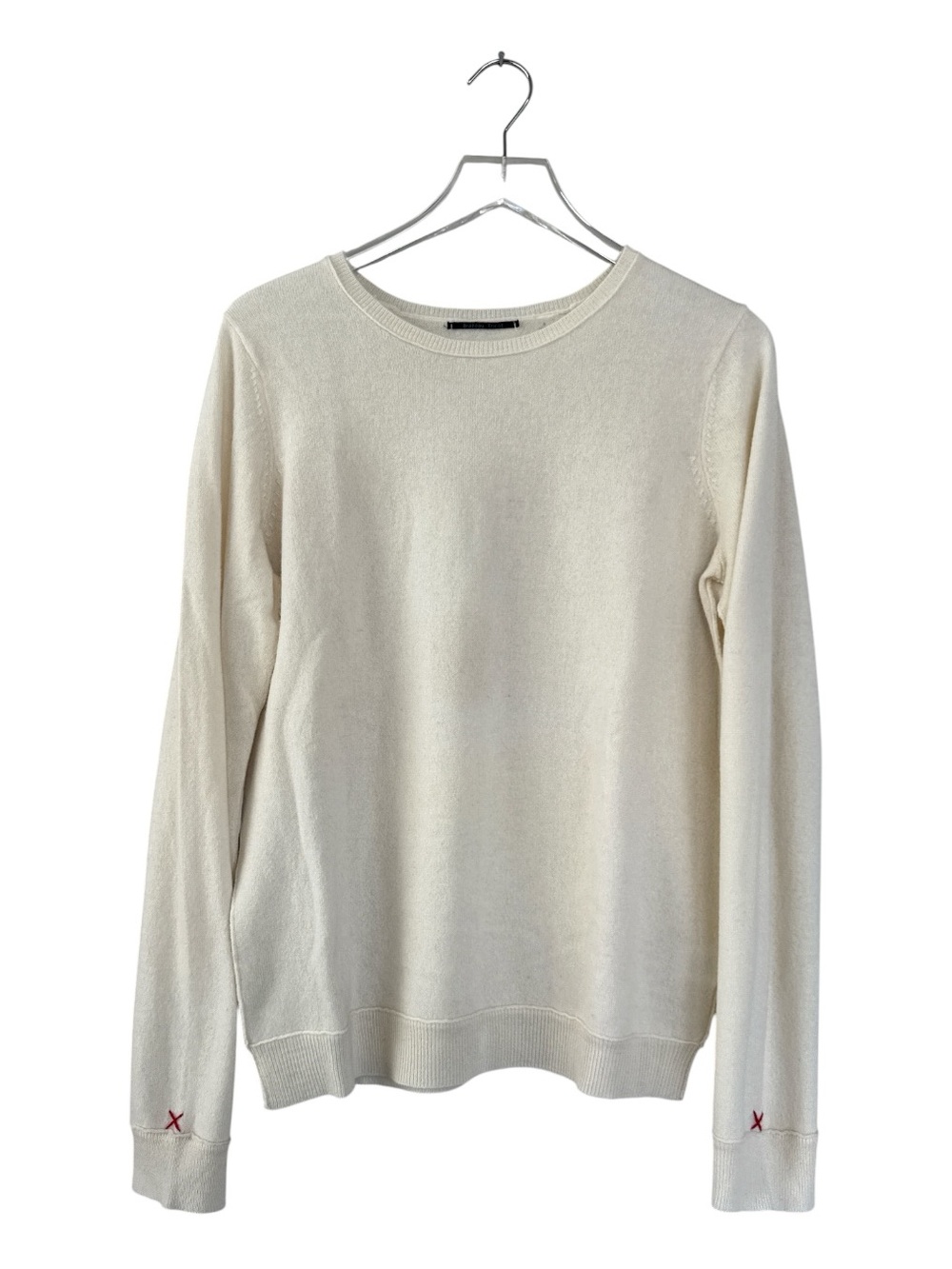 Brazeau Tricot 100% Cashmere Sweatshirt Sweater Ivory Red X Size 4